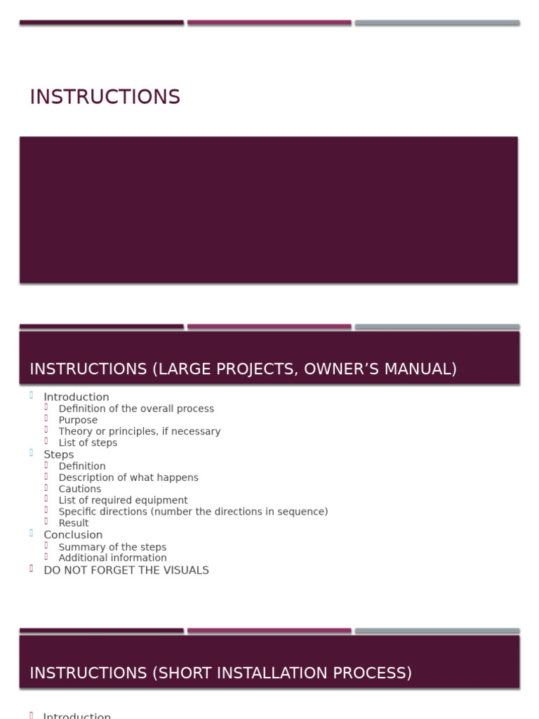 5b - Instructions | PDF | Technology & Engineering