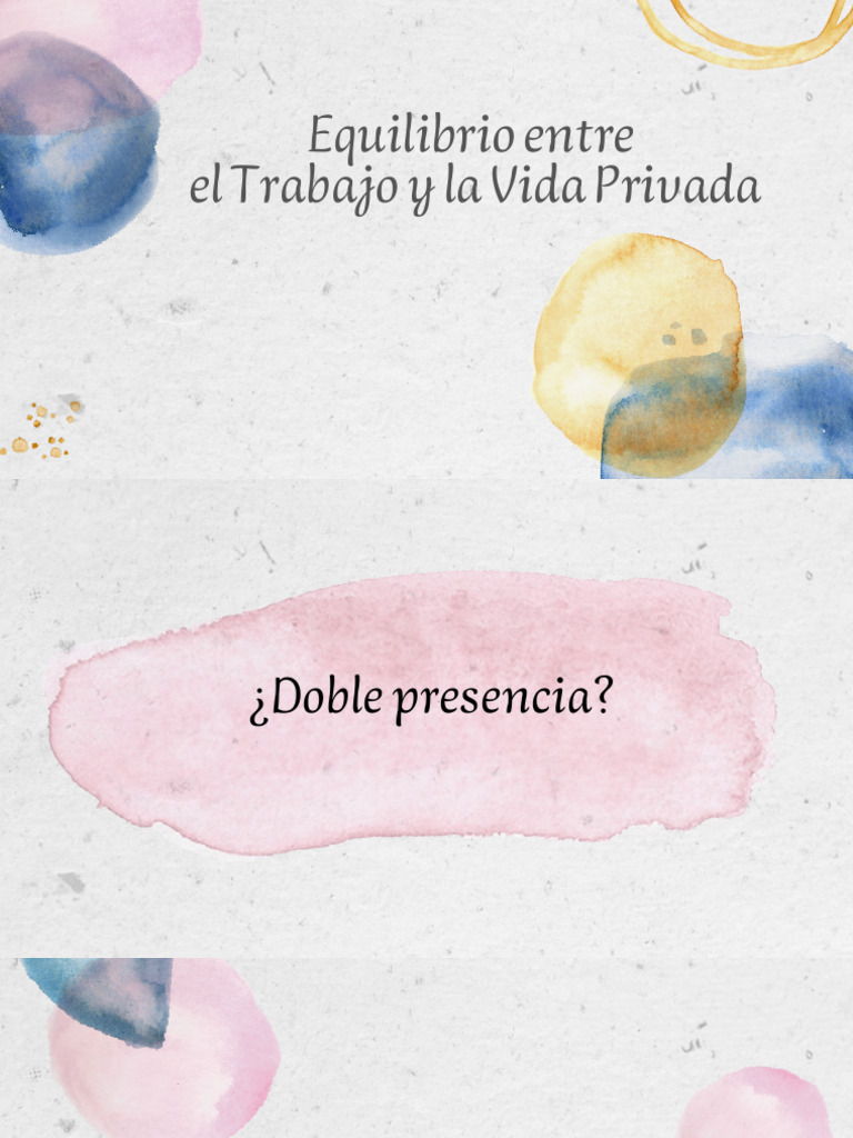 TALLER 3 Equilibrio Entre El Trabajo y La Vida Privada | PDF