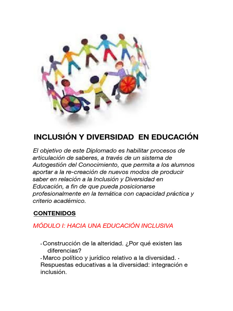 Diplomado en Inclusión y Diversidad Educativa | PDF | Crecimiento ...