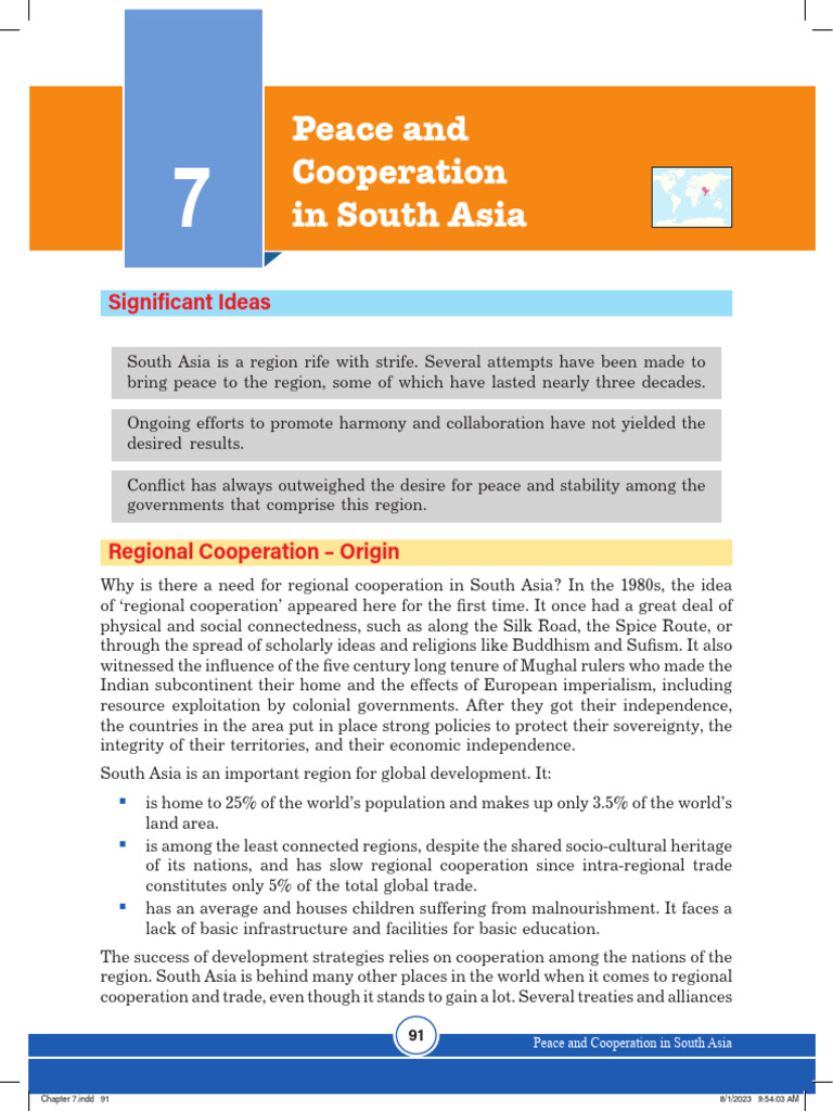 South Asia Peace and Cooperation Challenges | PDF | South Asia ...