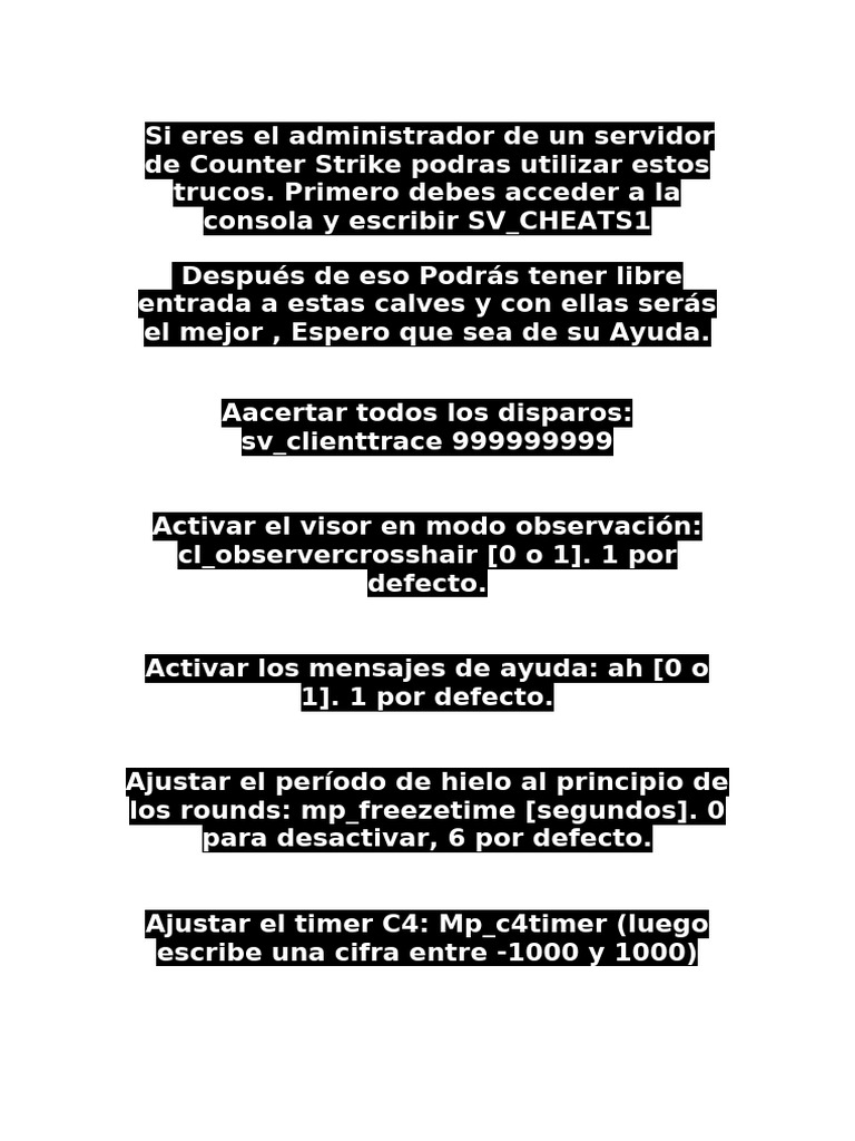 Si eres el administrador de un servidor de counter strike podras