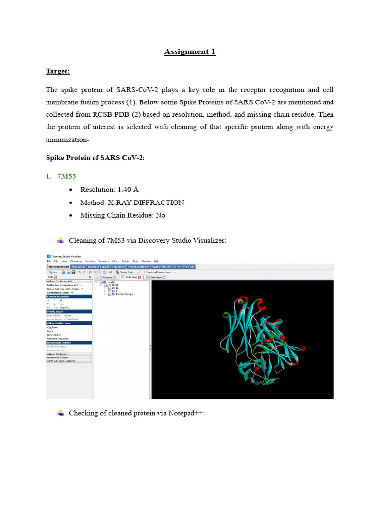 SARS-CoV-2 Spike Protein Analysis | PDF | Protein Data Bank | Proteins
