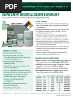 Simple Green Dilution Ratios Guide | PDF | Washing Machine | Kitchen