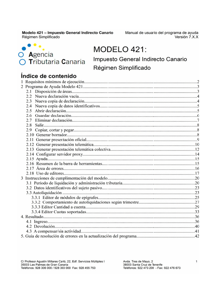 Requisitos y uso del Programa 421 | PDF | Programa de computadora ...