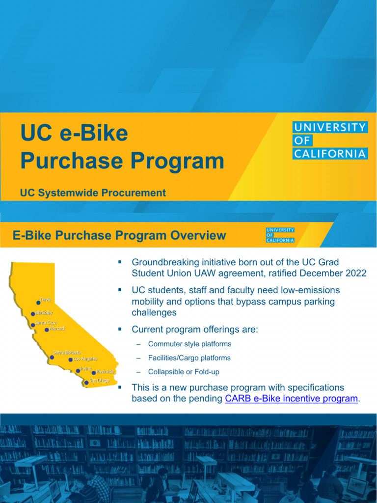 UC e-Bike Purchase Program Overview | PDF | Safety