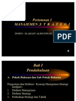 Presentasi Manajemen Strategi Pertemuan 1