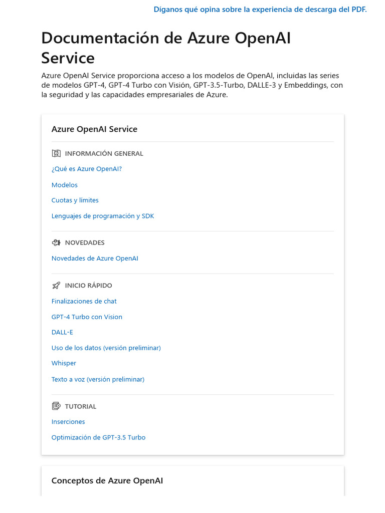 Guía Completa de Azure OpenAI Service | PDF | Inteligencia artificial ...