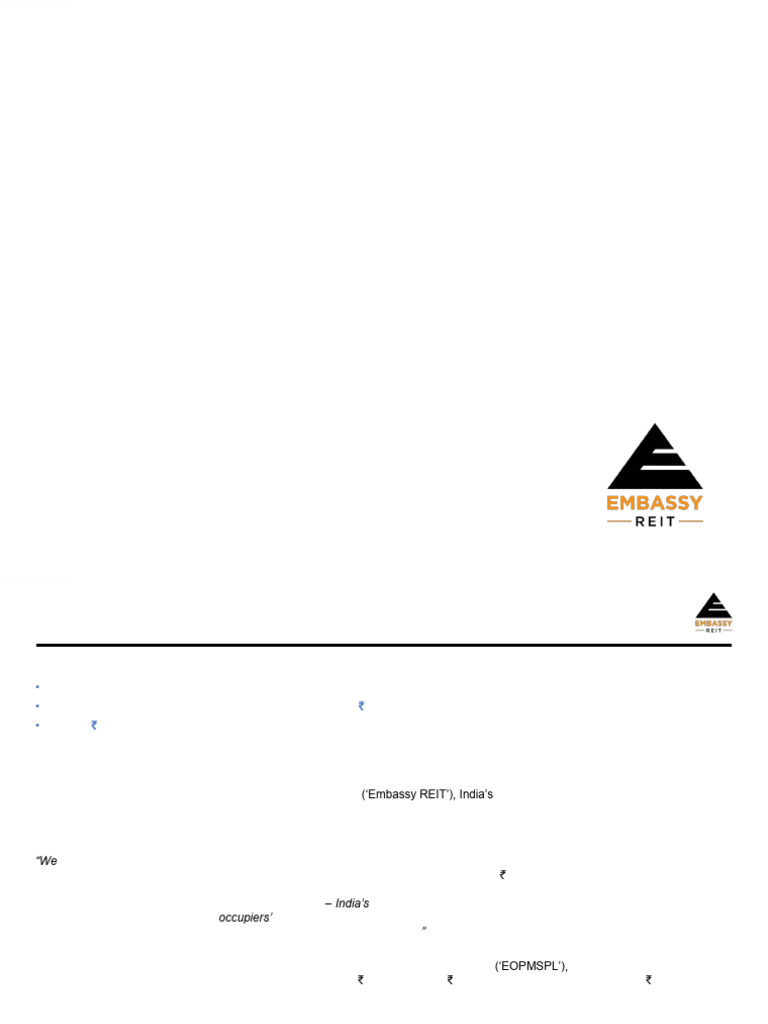 Embassy Reit Earnings Materials q2 Fy22 VF | PDF | Startup Company ...