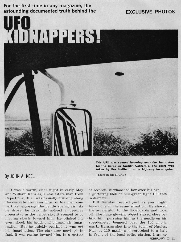 John A Keel Ufo Kidnappers Saga February 1967 Files Afu Se