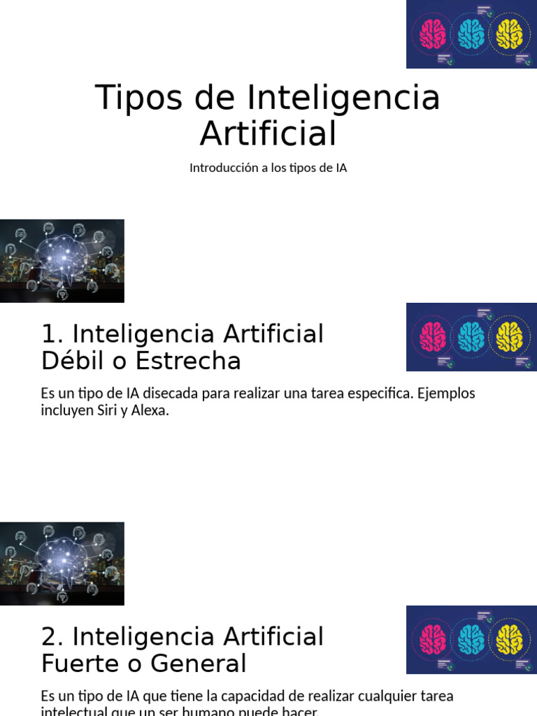 Tipos de Inteligencia Artificial | PDF