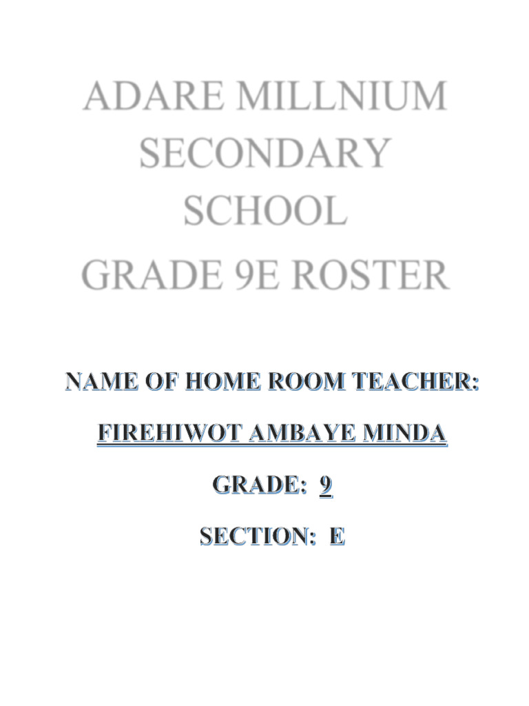 Academic Year Roster | PDF