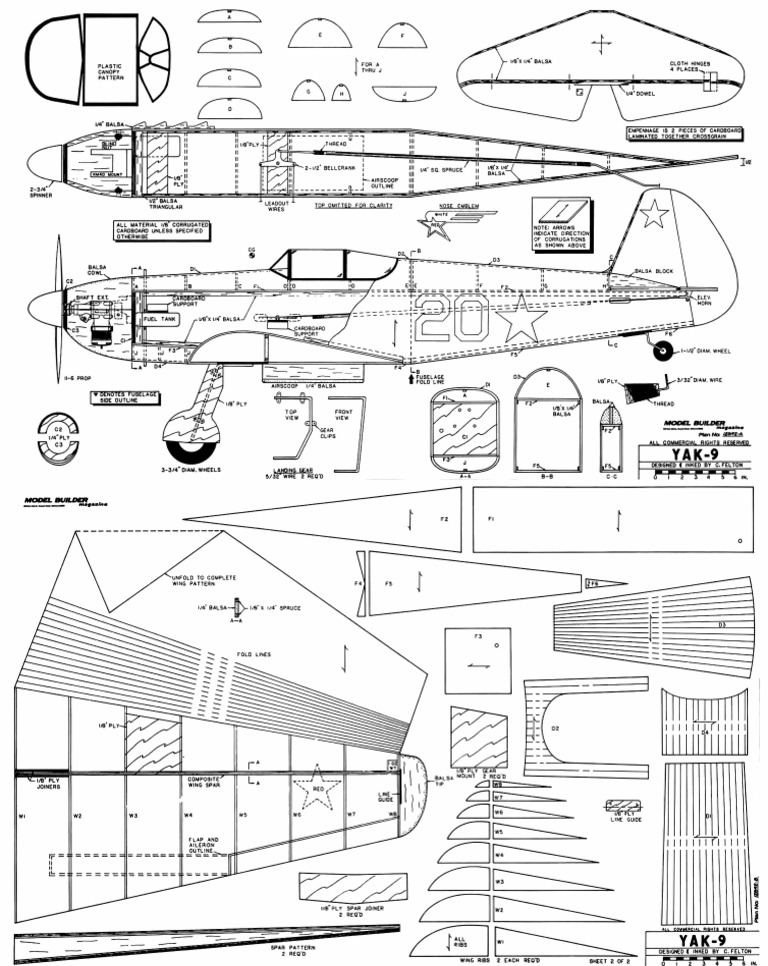 Yak 9 Plan 12892 | PDF