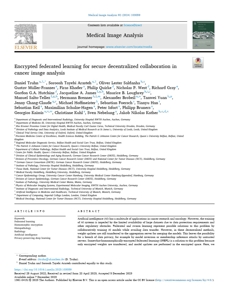 Encrypted Federated Learning For Secure Decentralized Collaboration in ...