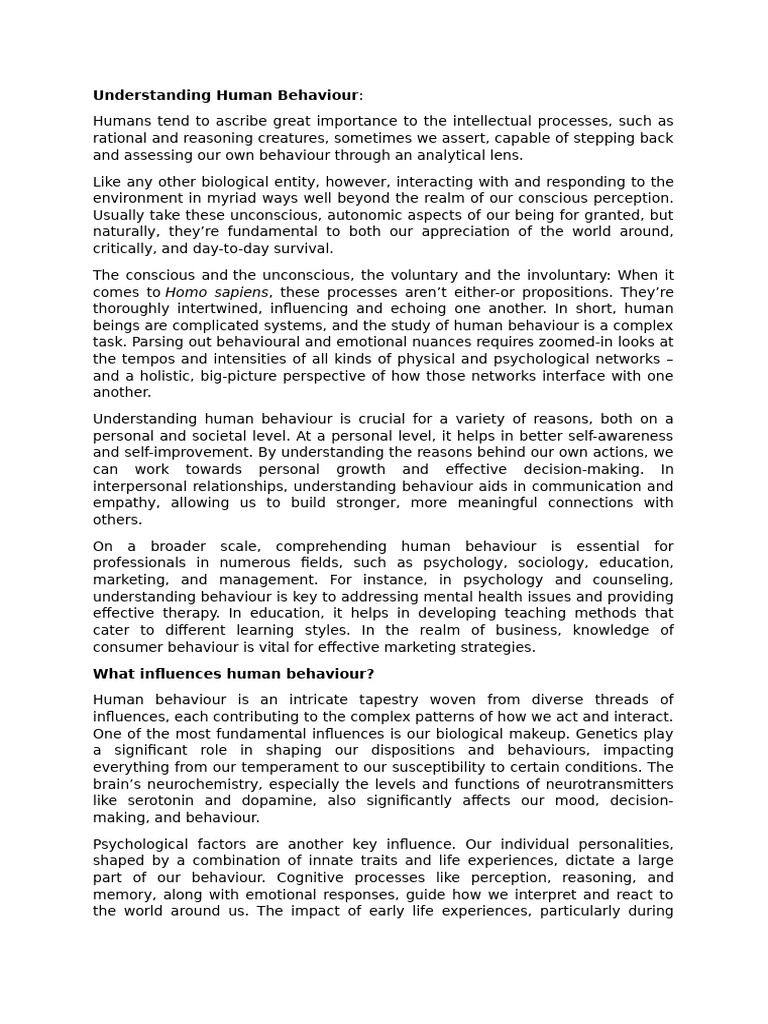 Notes for students | PDF | Behavior | Optimism