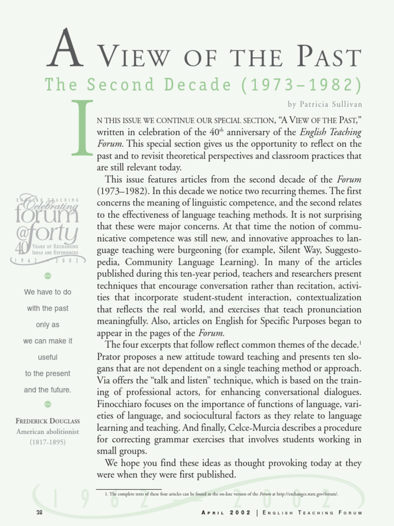 SULLIVAN A View of The Past, The Second Decade 1973-1982 | PDF ...