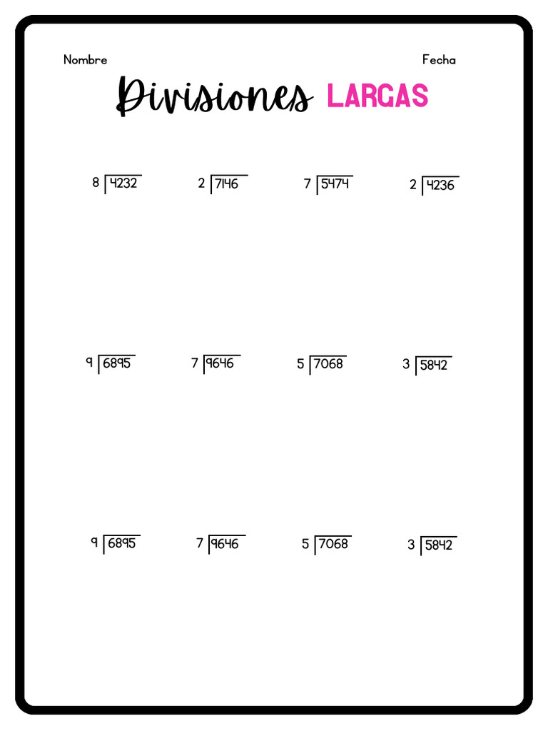 Simple Math Long Division Pdf