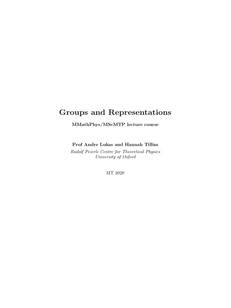 Group Theory | PDF | Representation Theory | Group (Mathematics)