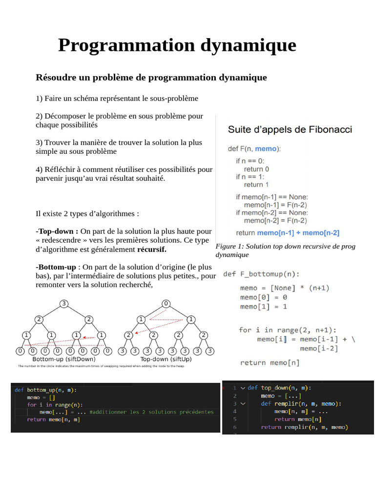 Introduction à la Programmation Dynamique | PDF | Méthodes et ...