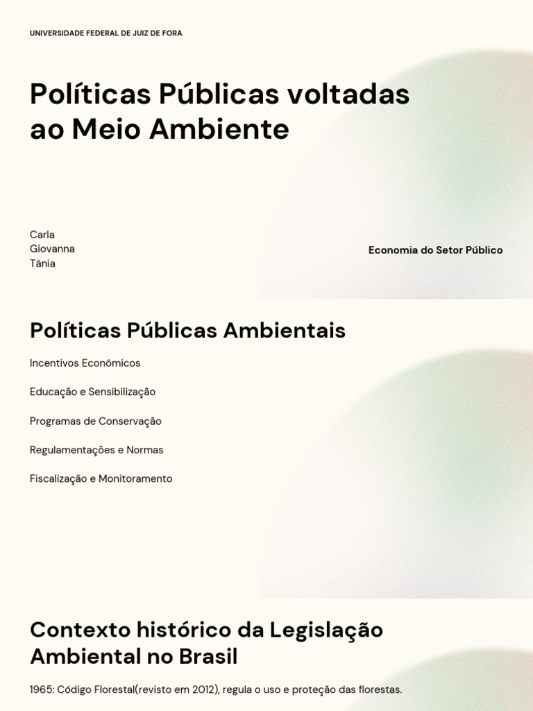 Políticas Públicas Ambientais no Brasil | PDF | Gás de efeito estufa ...