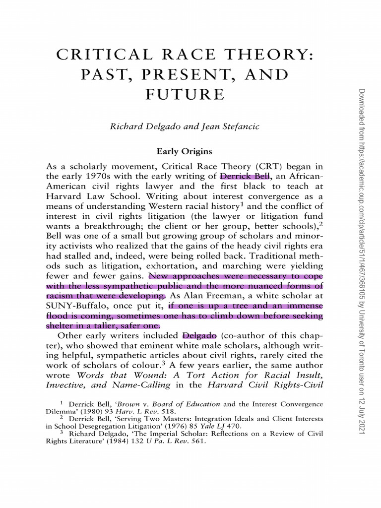CRT Past Present Future | PDF | Critical Race Theory | Intersectionality