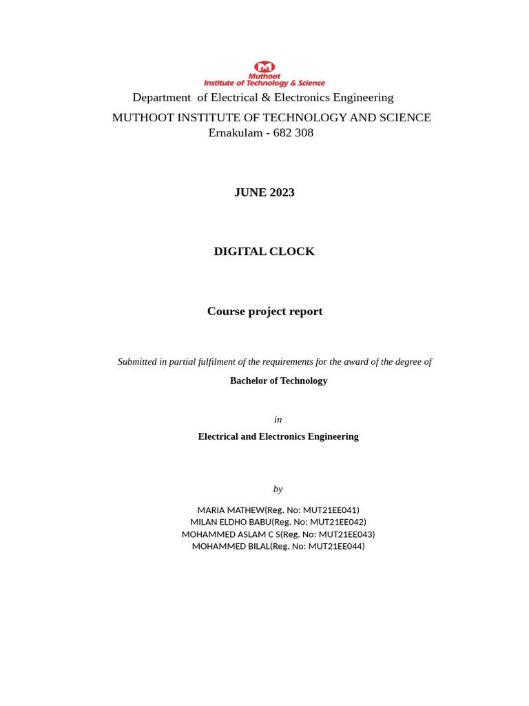 Digitalclock | PDF | Logic Gate | Digital Electronics