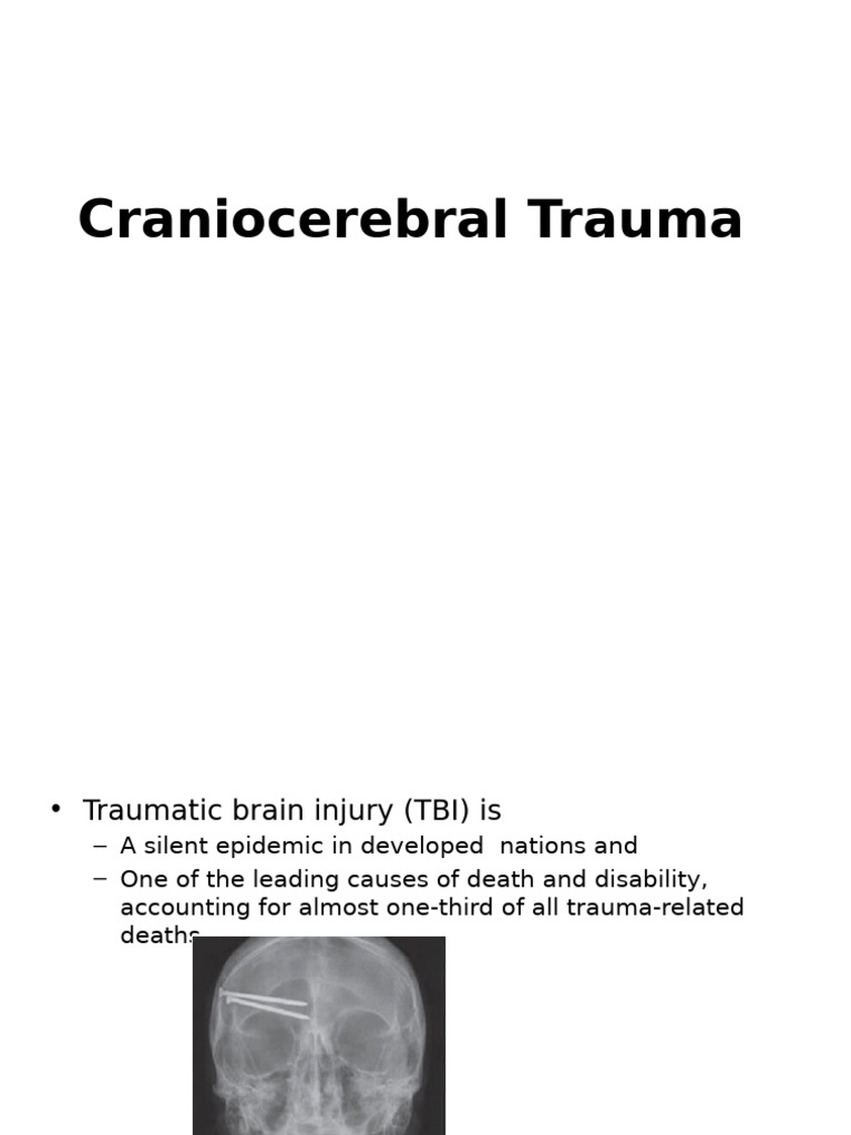 Craniocerebral Trauma Overview | PDF | Traumatic Brain Injury | Causes ...