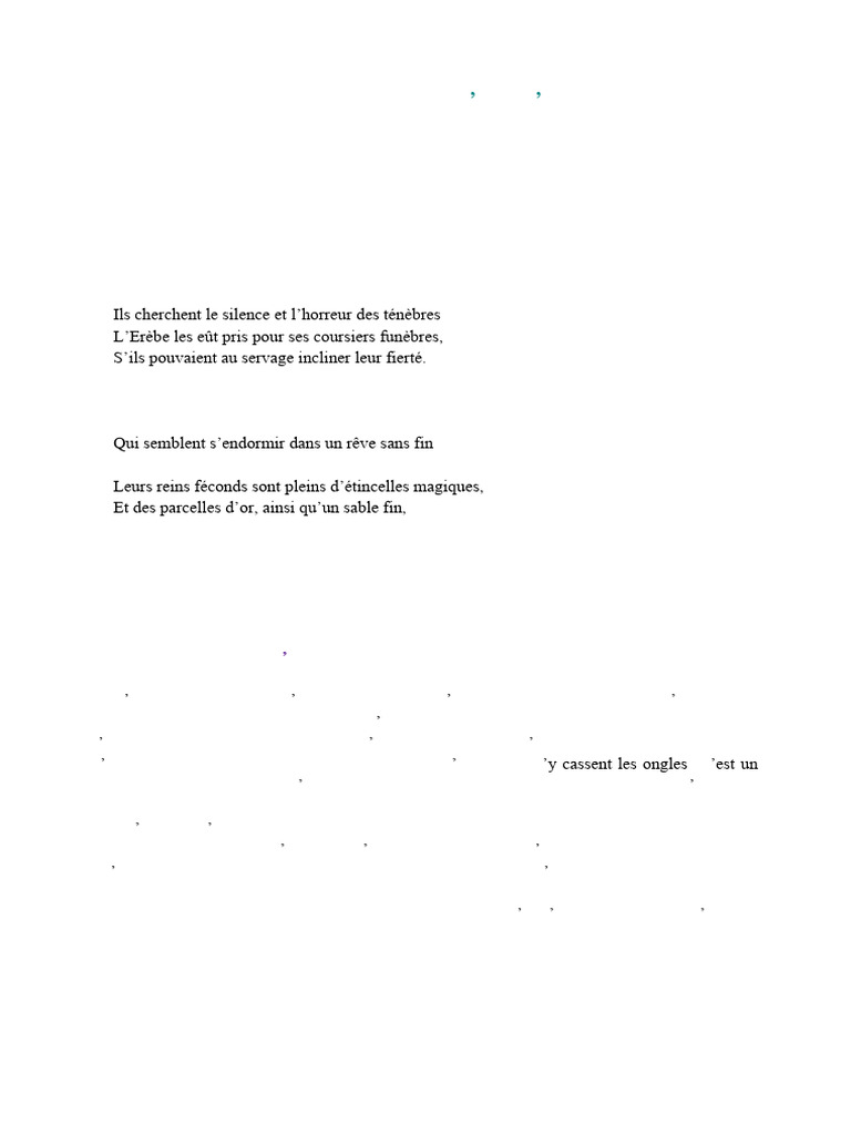 Poèmes classiques : Baudelaire et Ponge | PDF