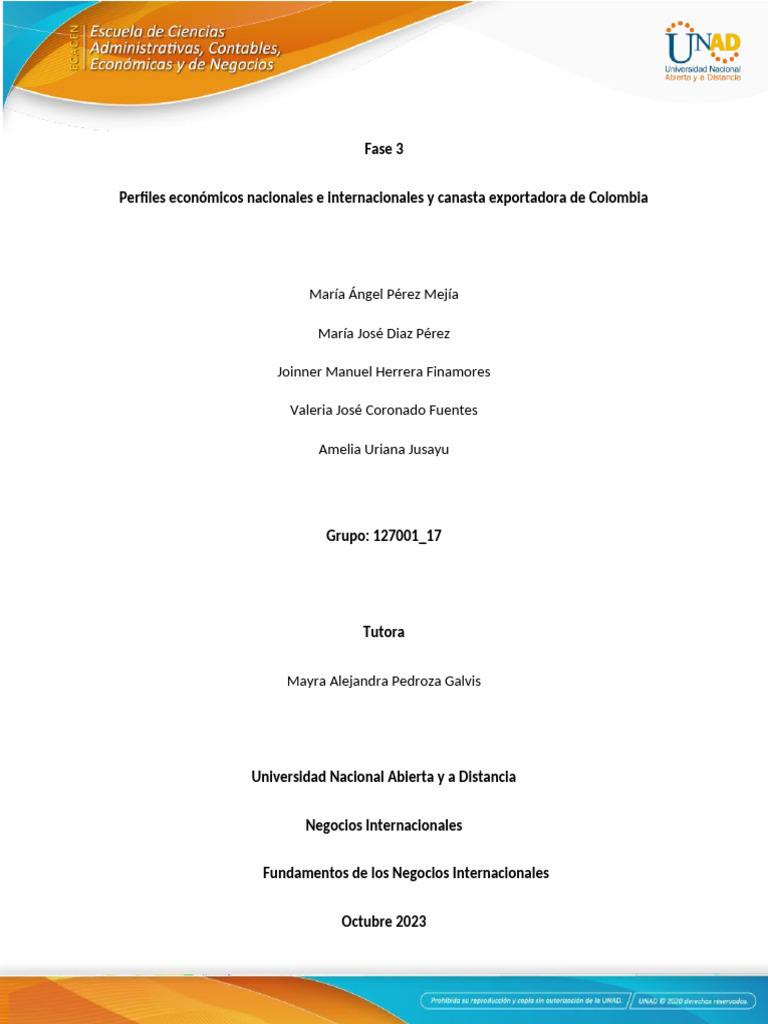 fundamentos de los negocios internacionales (actividad colaborativa #3 ...