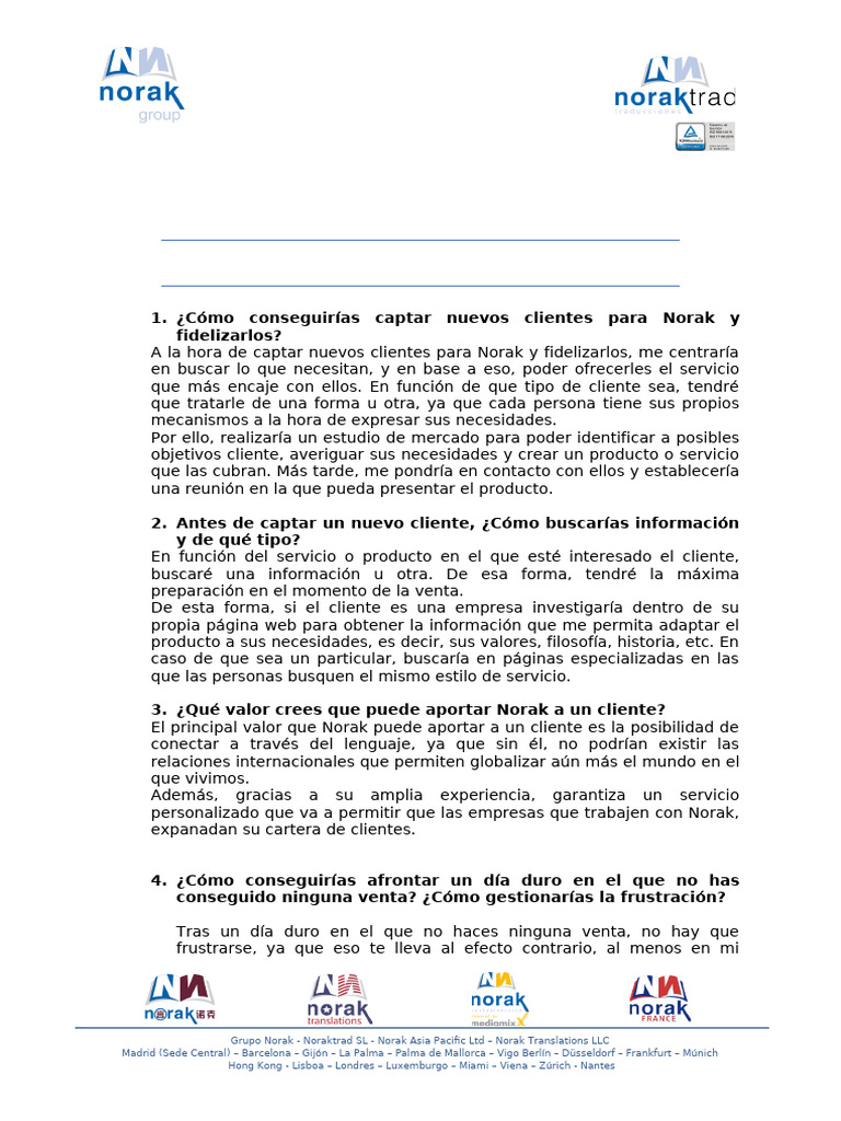 Estrategias de Captación de Clientes Norak | PDF | Cliente | Business