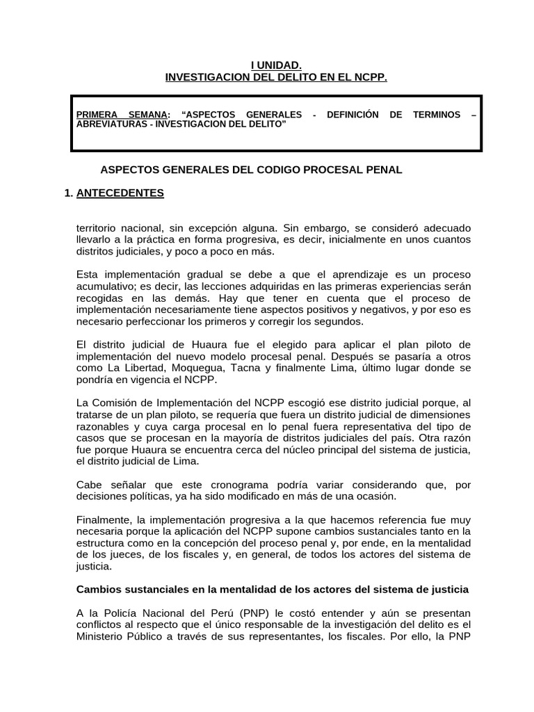 Investigación del Delito en el NCPP | PDF | Fiscal | Ley procesal