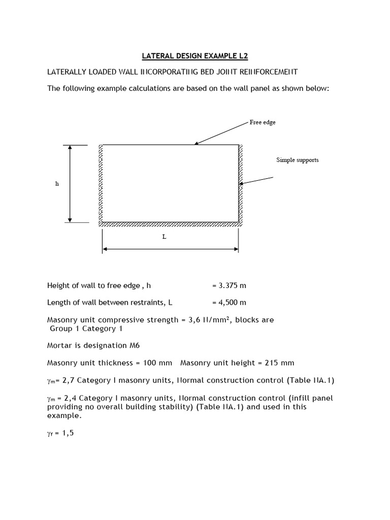 L2 Lateral Design Example | PDF