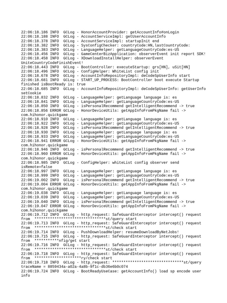 Honor Device Log Analysis Report | PDF | Web Standards | Telecommunications