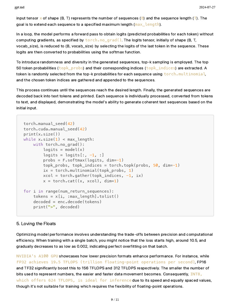 GPT 2 - Learninhg 5 | PDF | Graphics Processing Unit | Tensor
