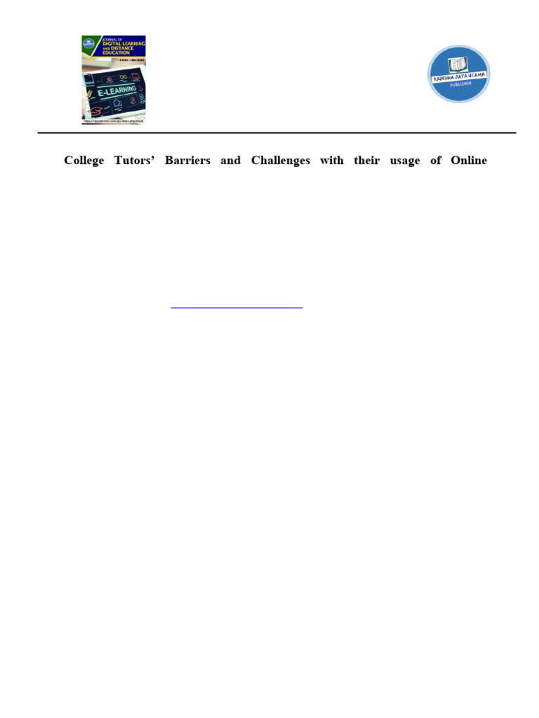 Barriers to Online Teaching in Ghana | PDF | Educational Technology ...