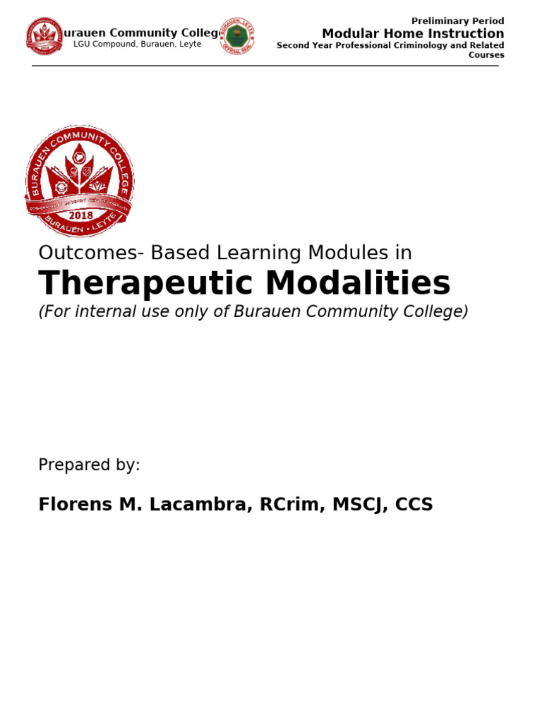 Therapeutic Modalities in Criminology | PDF | Probation | Prison