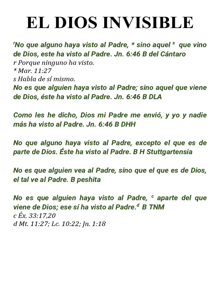 El Dios Invisible | PDF | Cristo (título) | Moisés