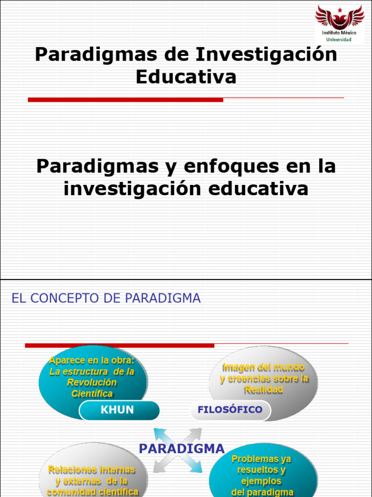 Paradigmas en Investigación Educativa | PDF | Paradigma | Hipótesis