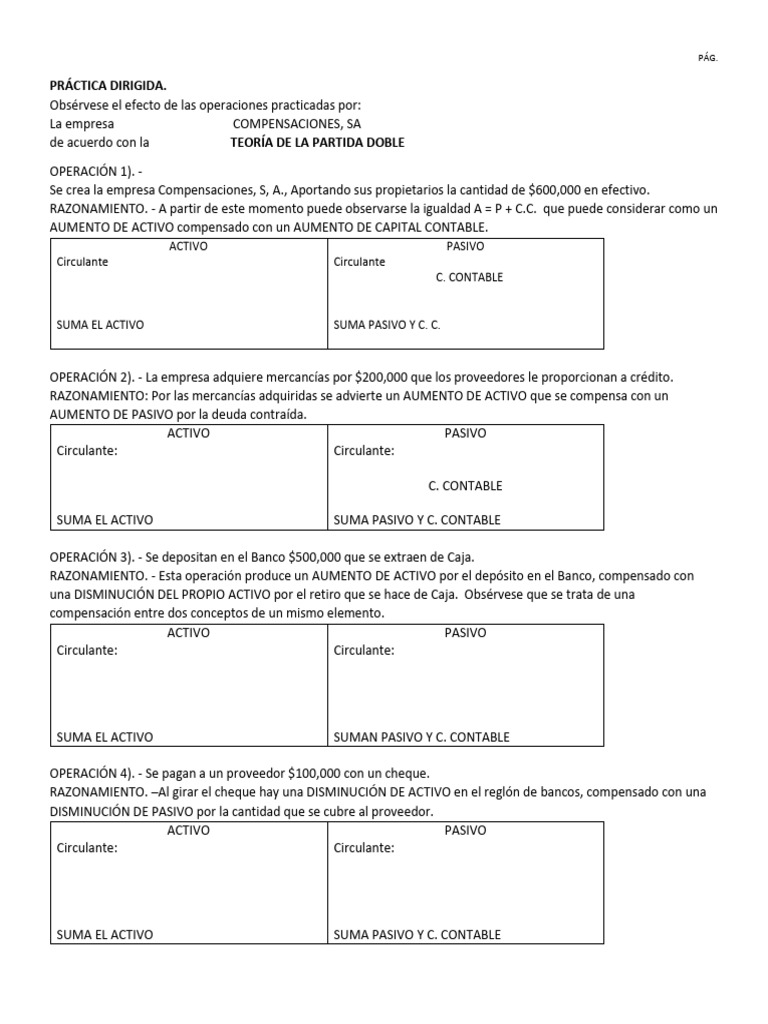 Teoria de La Partida Doble 1° 23-24 | PDF | Contabilidad | Hoja de balance