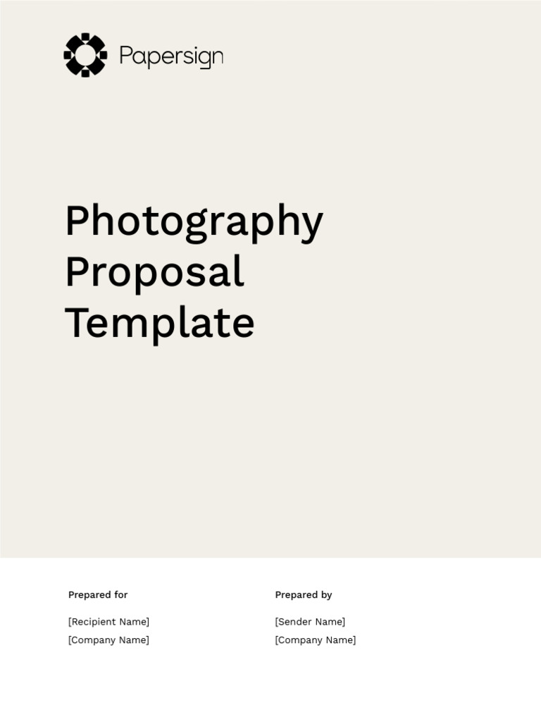 Photography Proposal Template | PDF | Indemnity | Photographer