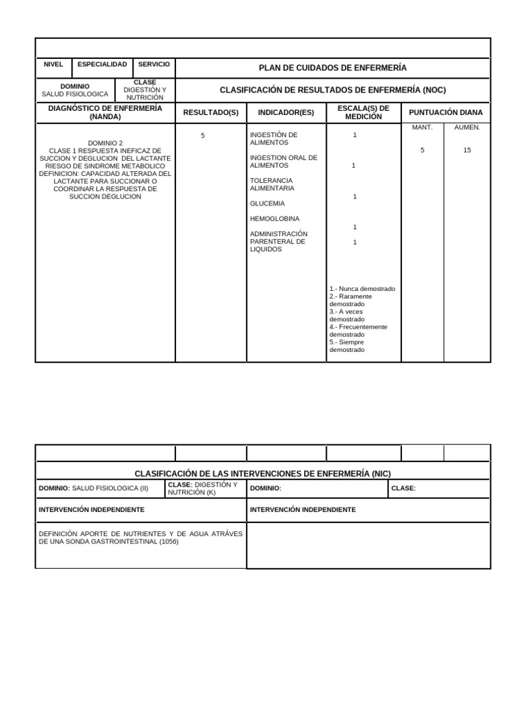 Plan de Cuidados Ex | PDF | Especialidades Medicas | Medicina CLINICA