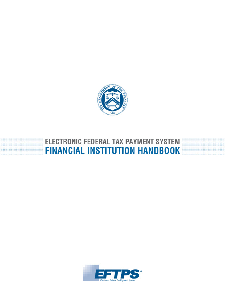 Financial institution handbook pdf internal revenue service payments
