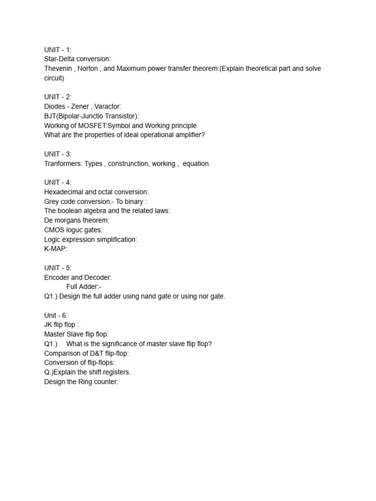 Ece Imp Topics | PDF