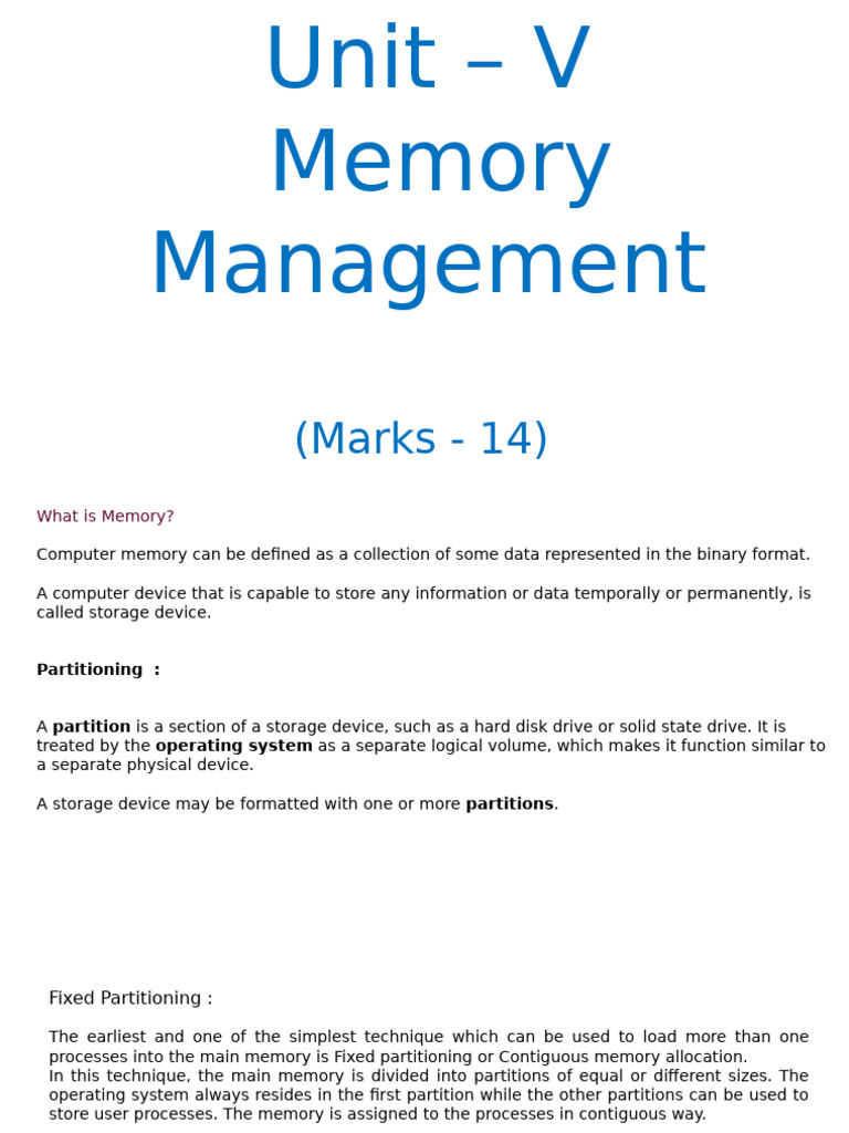 Memory Allocation Algorithms Overview | PDF | Computer Data Storage ...