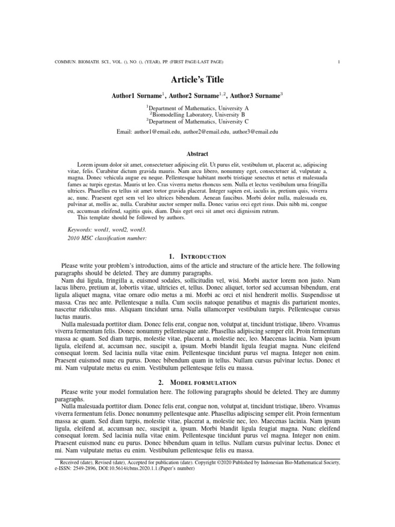 CBMSTemplate v3 | PDF