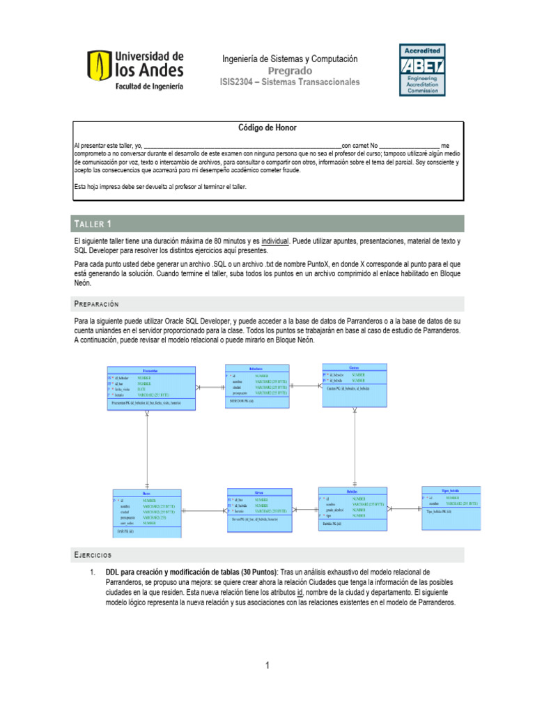 Taller de SQL: Ejercicios y Consultas | PDF | SQL | Base de datos ...