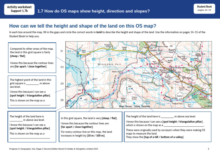 Contour Lines and OS Map Activity | PDF | Contour Line | Geographic ...