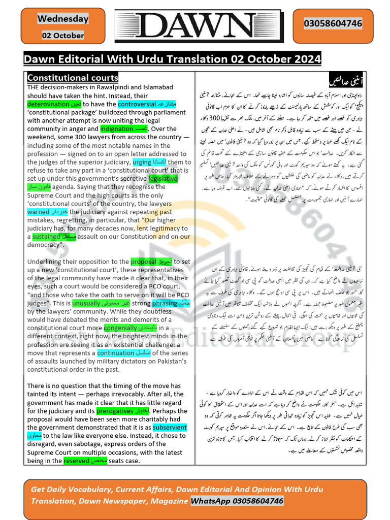 Dawn Editorials 2 Oct | PDF