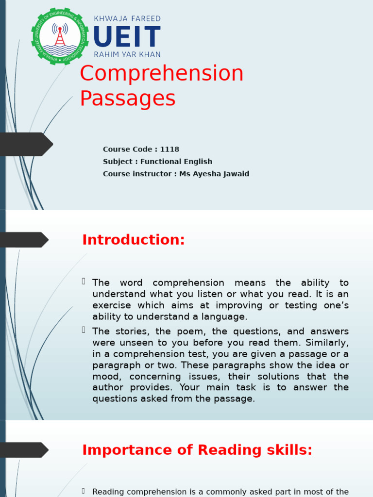 Strategies for Effective Comprehension | PDF | Reading Comprehension ...