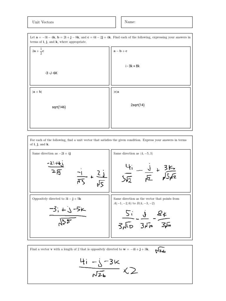 Kami Export - Daniel Wang - Unit Vectors | PDF