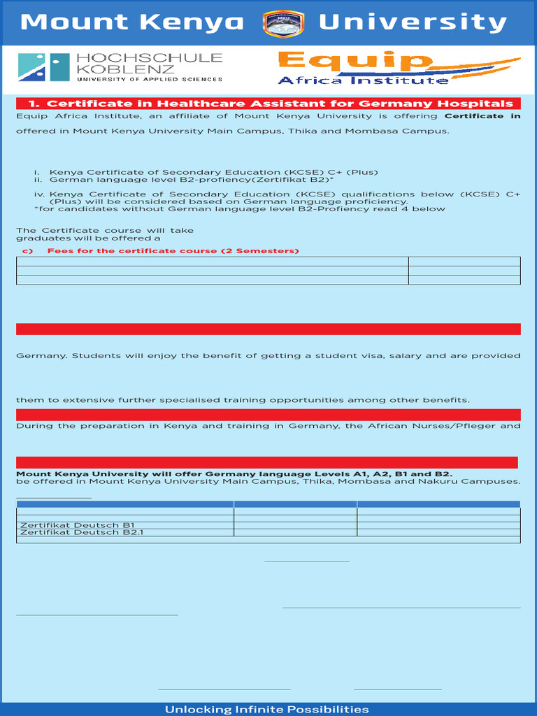 Certificate in Healthcare Assistant For Germany Hospitals | PDF | Kenya ...
